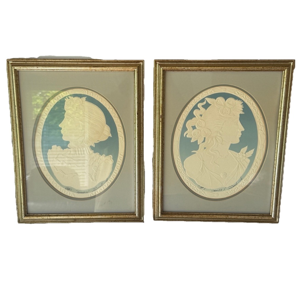Vintage Embossed‎ Cameo Art Prints by Warren Woodward Limited Edition  Wedgewood